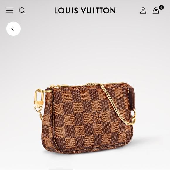 Louis Vuitton Handbags - Authentic Louis Vuitton Brown Damier Ebene Mini Pouchette Accessories bag